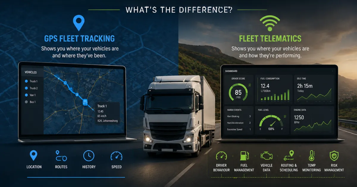 GPS Fleet Tracking vs Fleet Telematics: What’s the Difference?